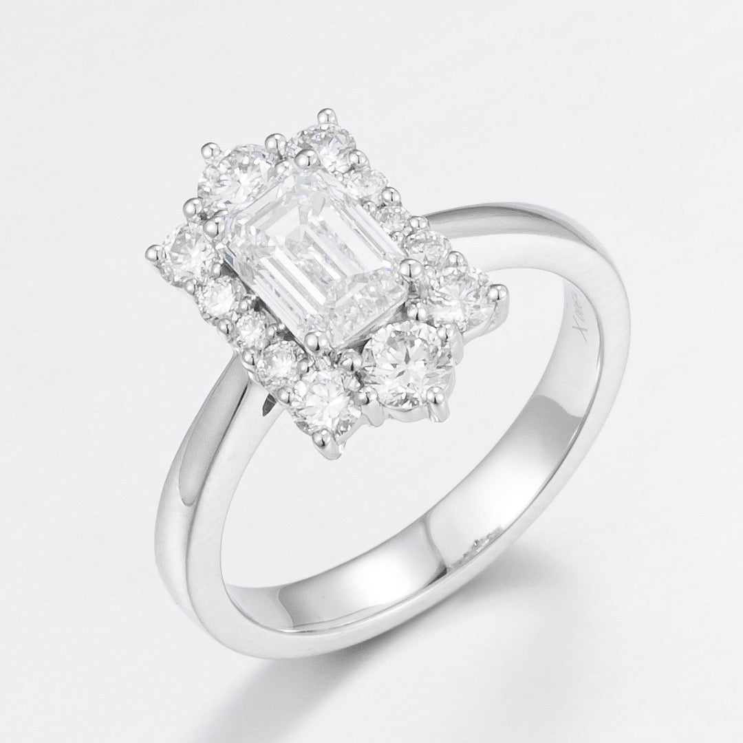 Pt900 Lab Grown Diamond Ring