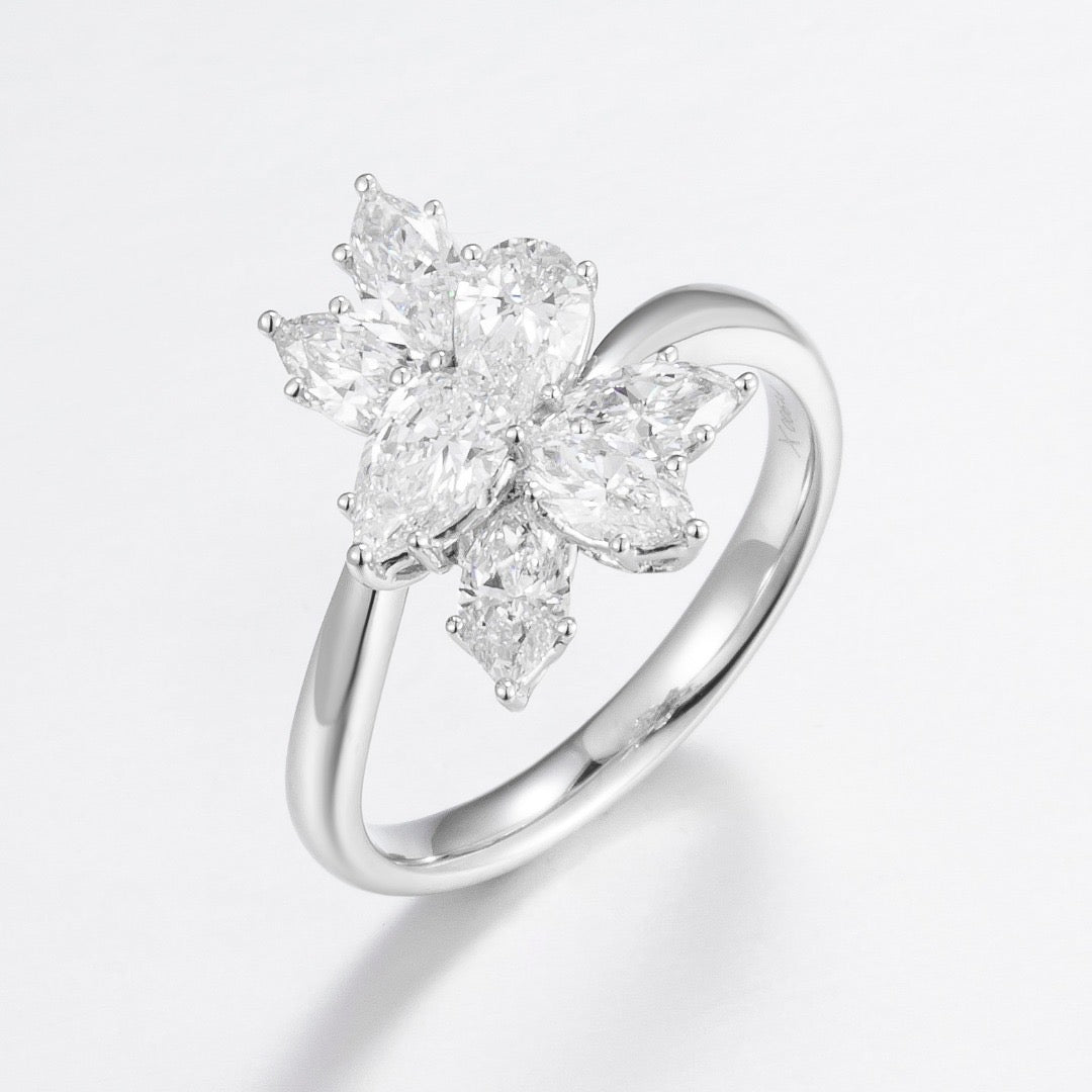 Pt900 Lab Grown Diamond Ring