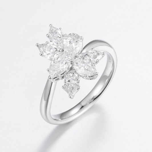 Pt900 Lab Grown Diamond Ring