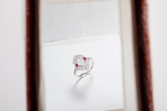 Pt900 Lab Grown Diamond Ring