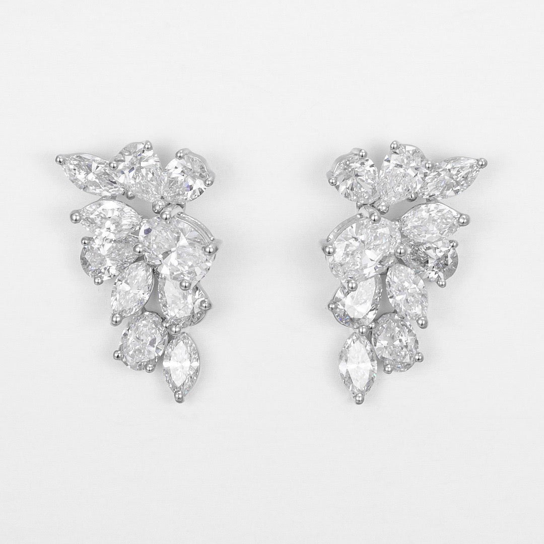 Pt900 Lab Grown Diamond Earrings