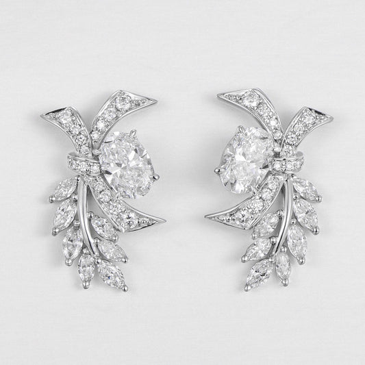 Pt900 Lab Grown Diamond Earrings
