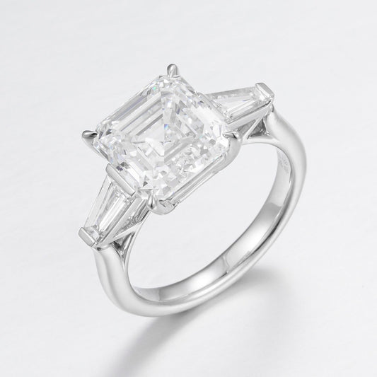 Pt900 Lab Grown Diamond Ring 5.0CT