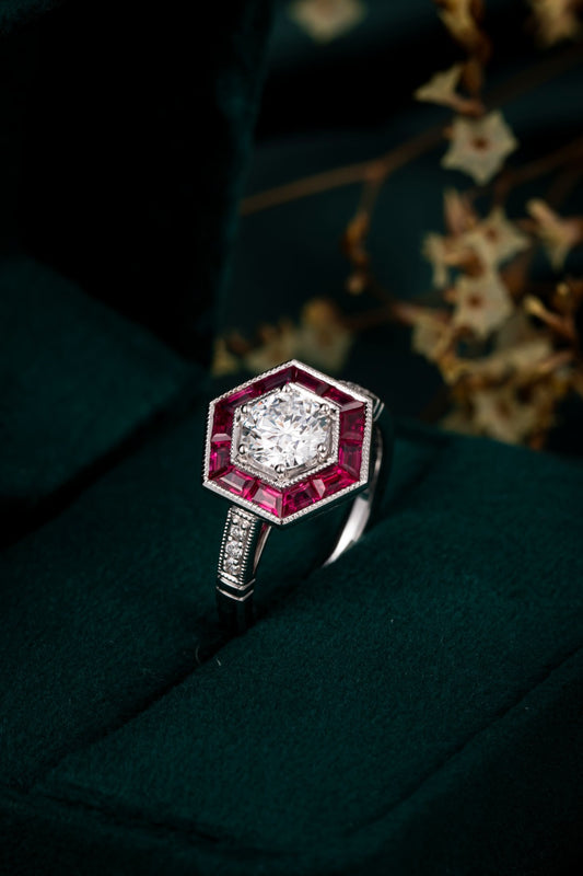 Burton Jewelry - Pt900 Lab Grown Diamond Ring