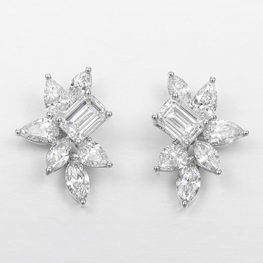 Pt900 Lab Grown Diamond Earrings