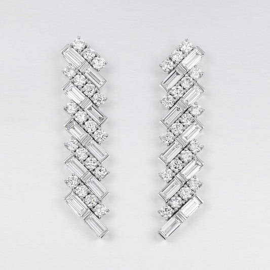 Pt900 Lab Grown Diamond Earrings