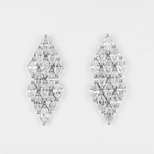 Pt900 Lab Grown Diamond Earrings