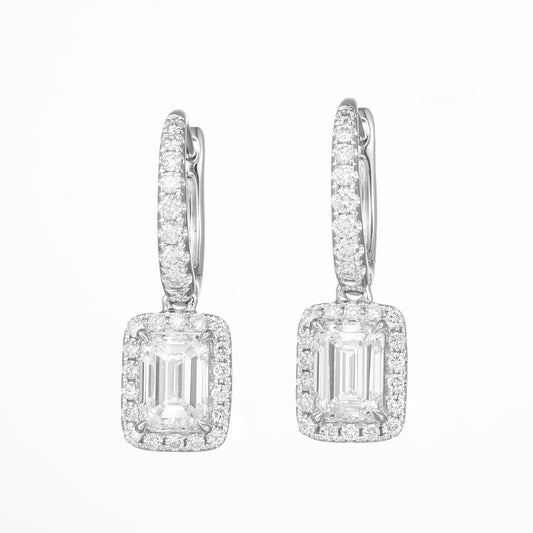 Pt900 Lab Grown Diamond Earrings