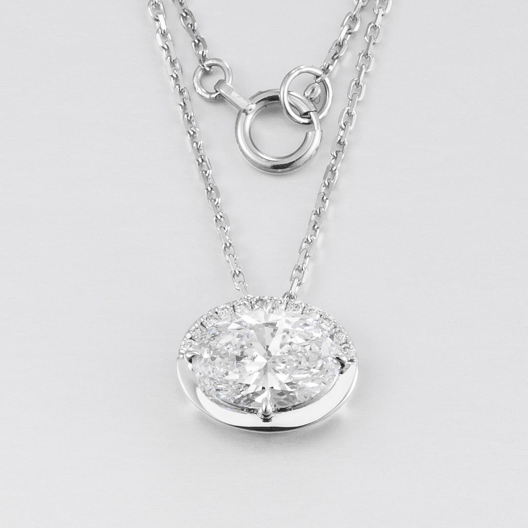 Pt900 Lab Grown Diamond Necklace