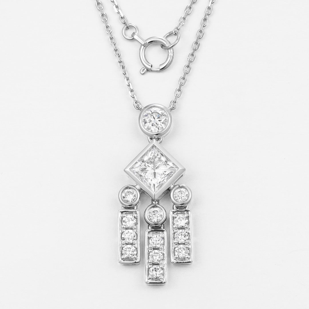 Pt900 Lab Grown Diamond Necklace
