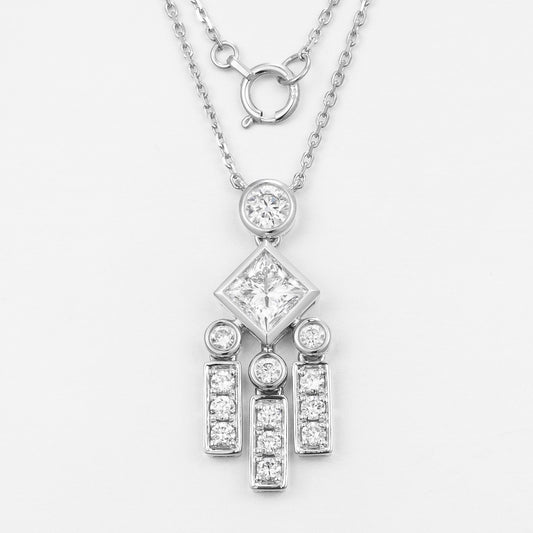 Pt900 Lab Grown Diamond Necklace