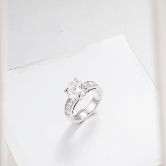 Burton Jewelry - Pt900 Lab Grown Diamond Ring 3.0CT