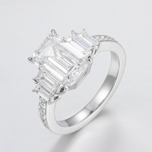 Pt900 Lab Grown Diamond Ring
