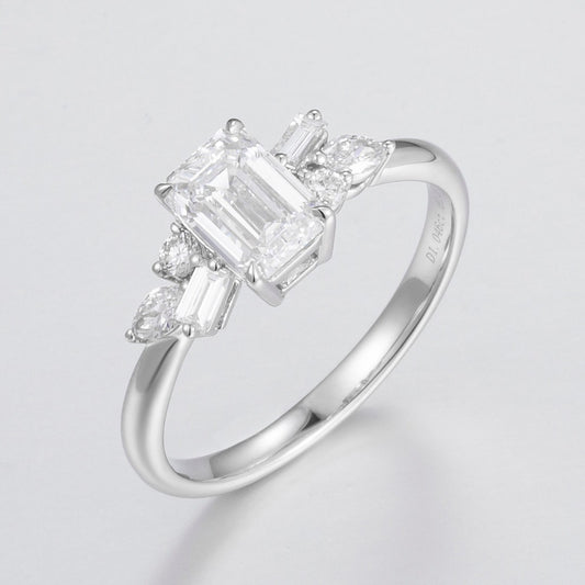 Pt900 Lab Grown Diamond Ring