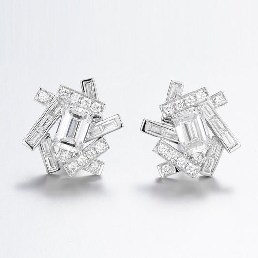 Pt900 Lab Grown Diamond Earrings