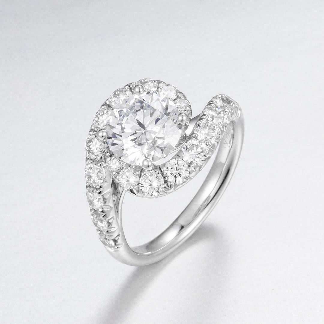Pt900 Lab Grown Diamond Ring