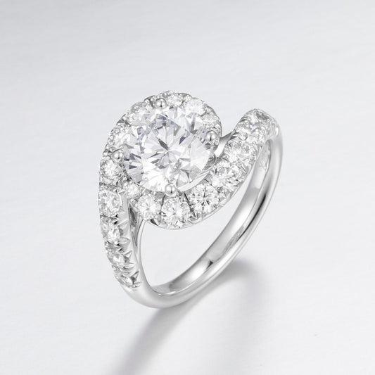 Pt900 Lab Grown Diamond Ring