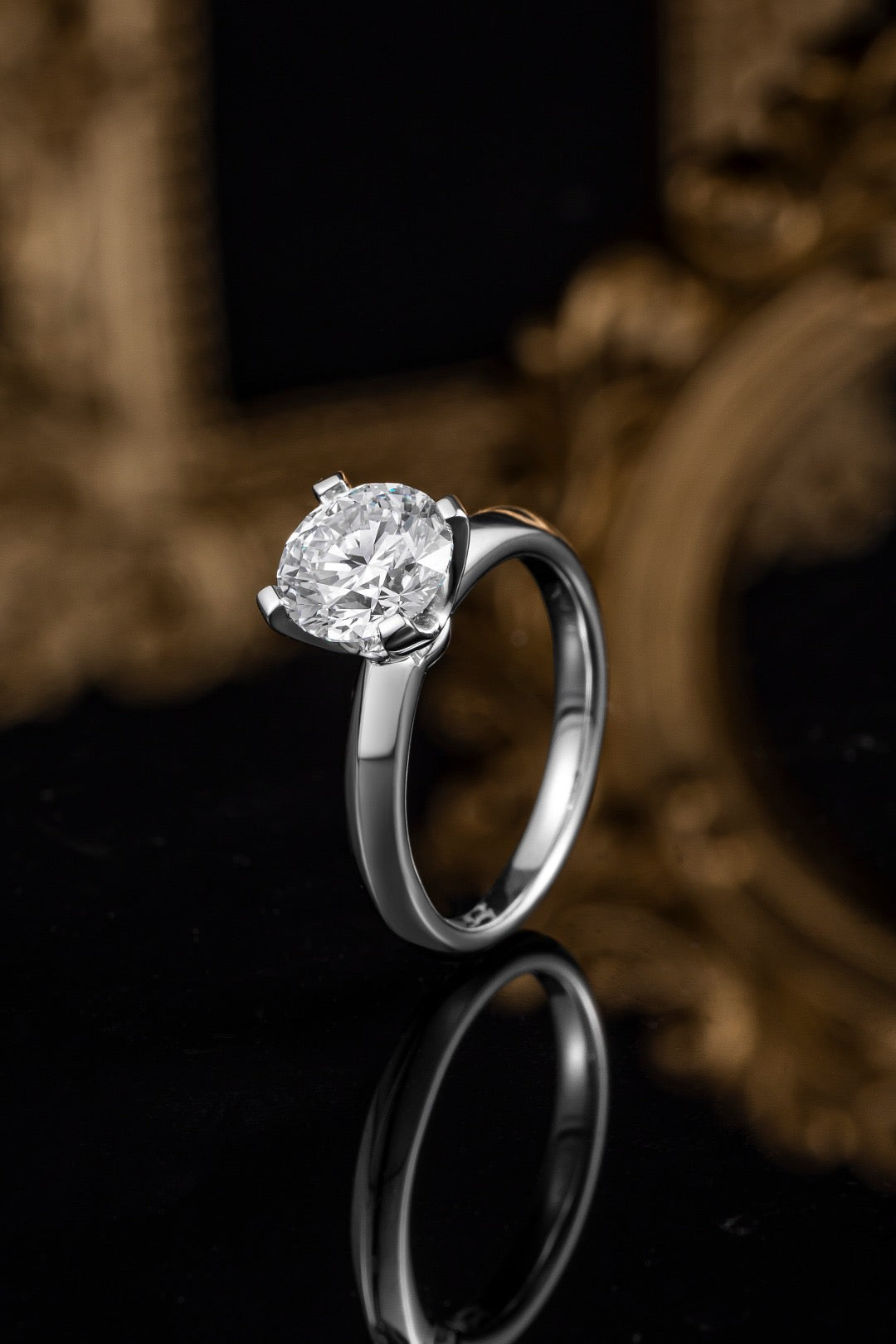 Pt900 Lab Grown Diamond Ring