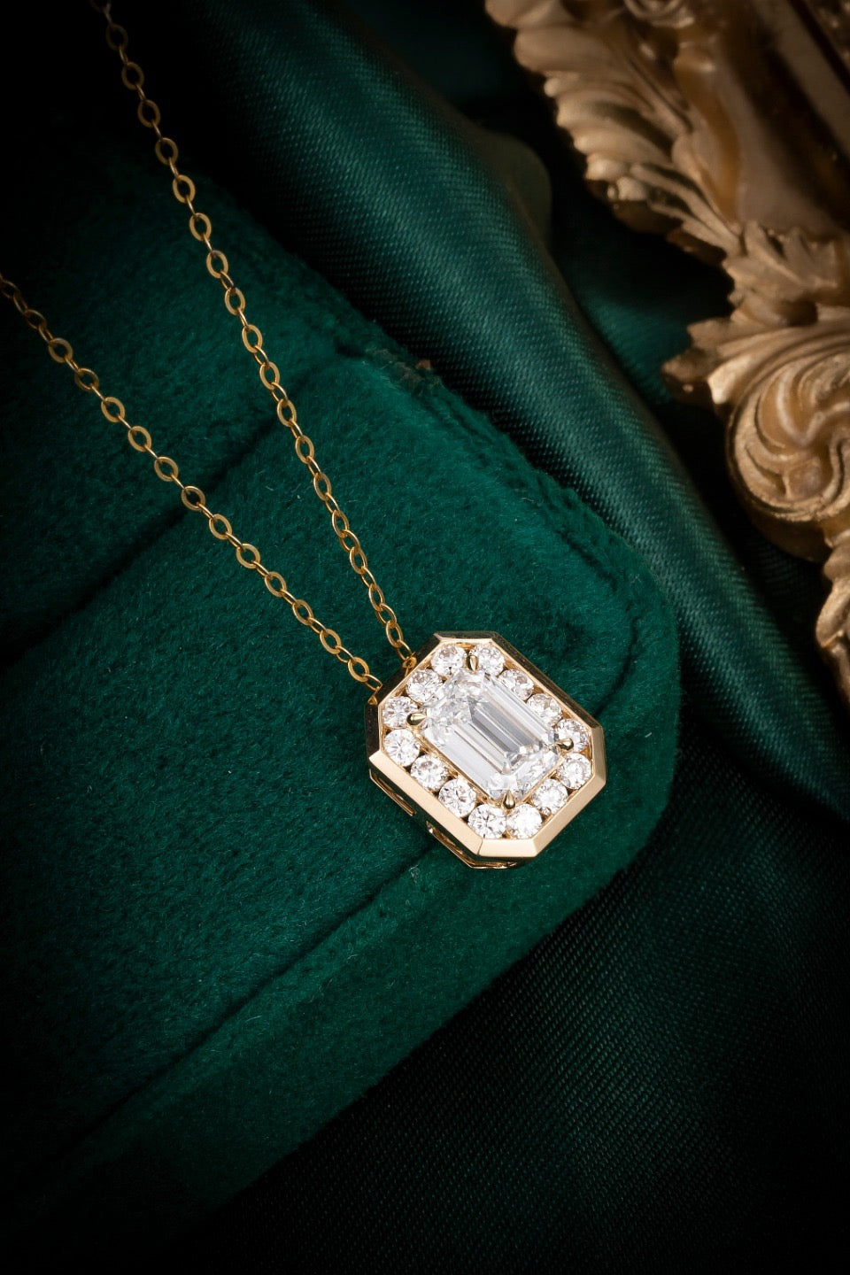 14K Lab Grown Diamond Pendant