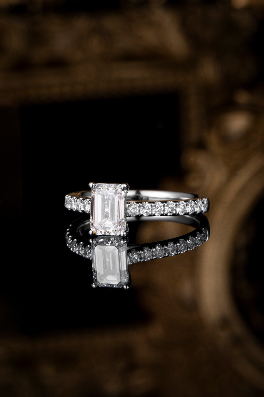 Pt900 Lab Grown Diamond Ring