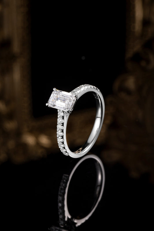 Pt900 Lab Grown Diamond Ring