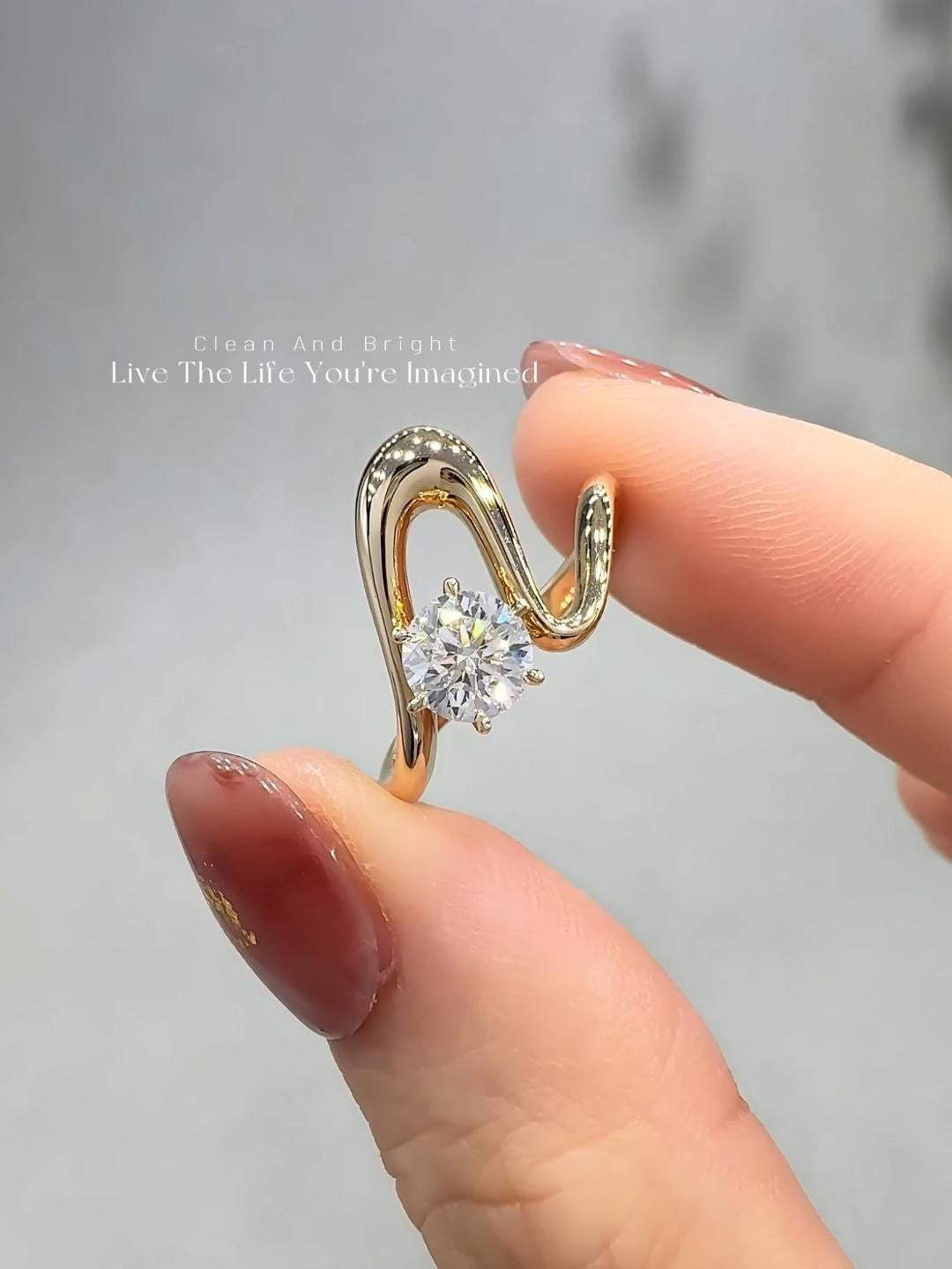 14K Lab Grown Diamond Ring