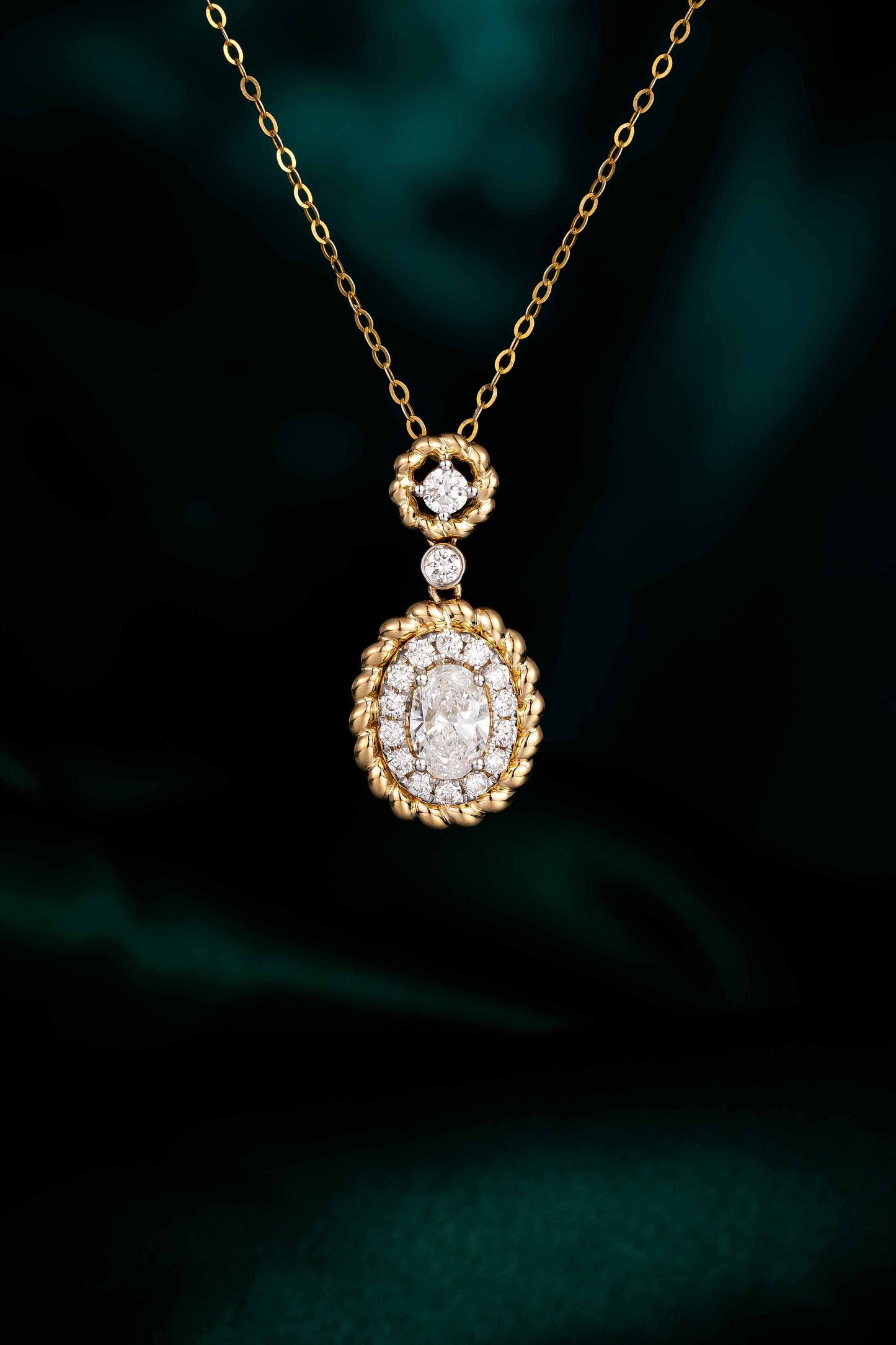 14K Lab Grown Diamond Pendant