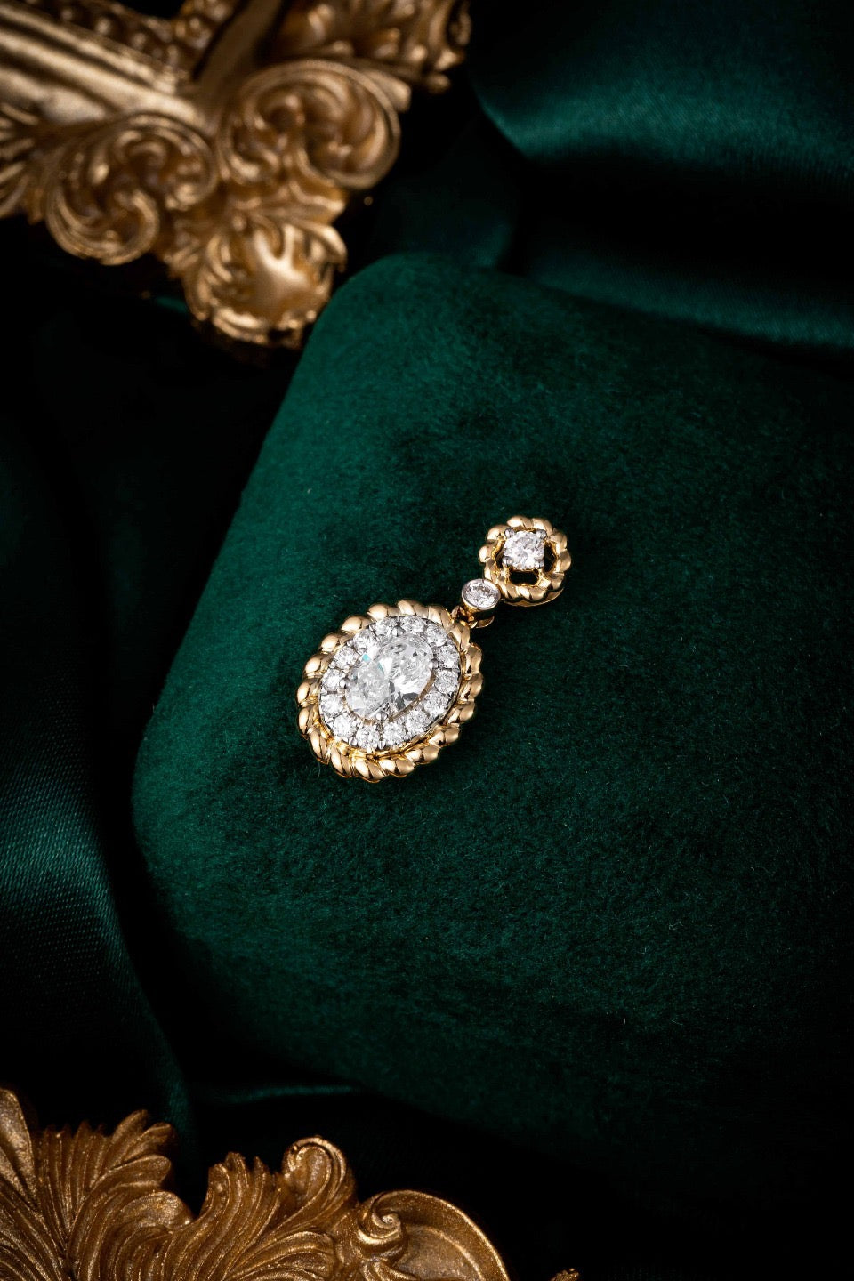 14K Lab Grown Diamond Pendant