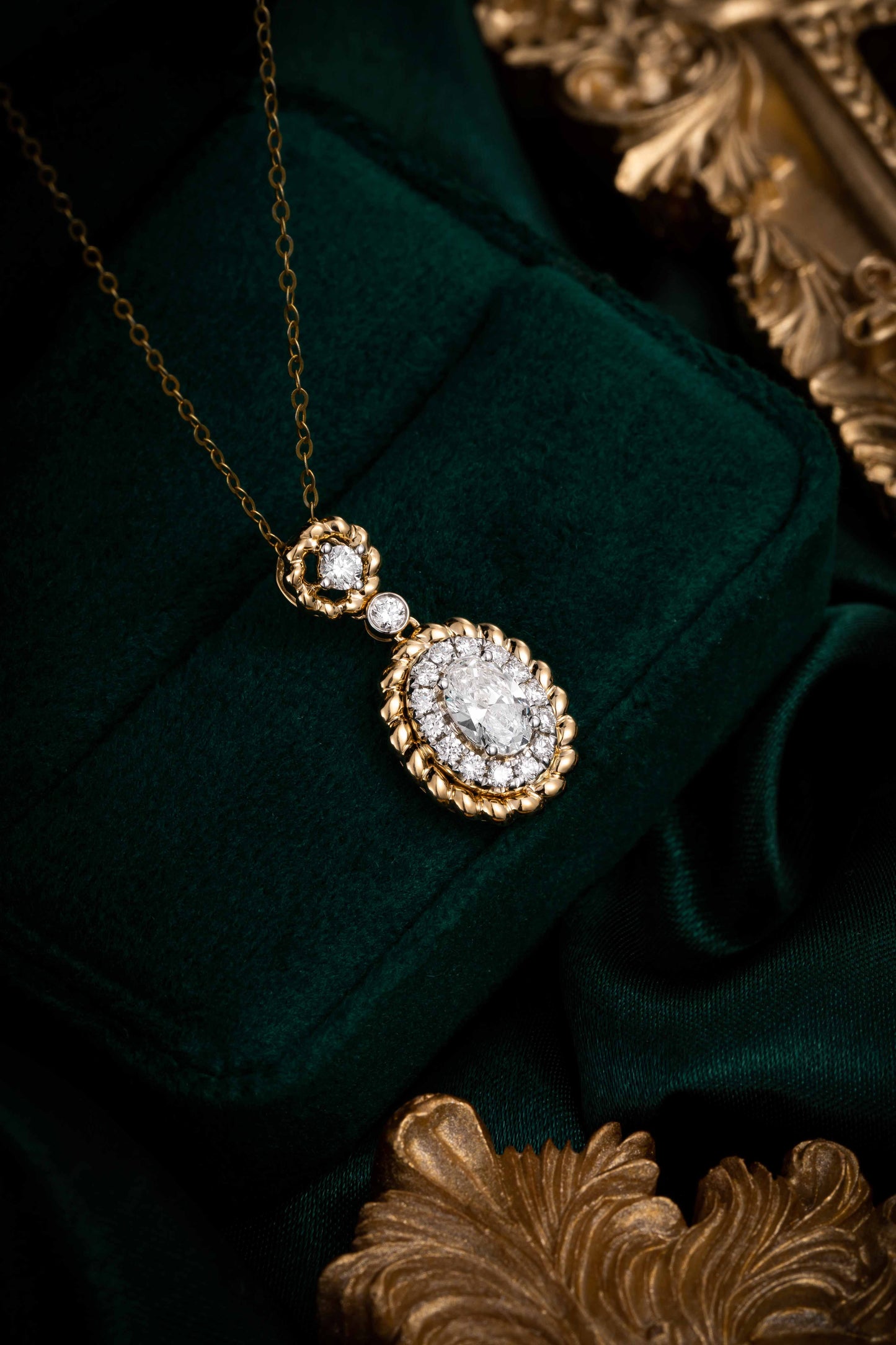 14K Lab Grown Diamond Pendant