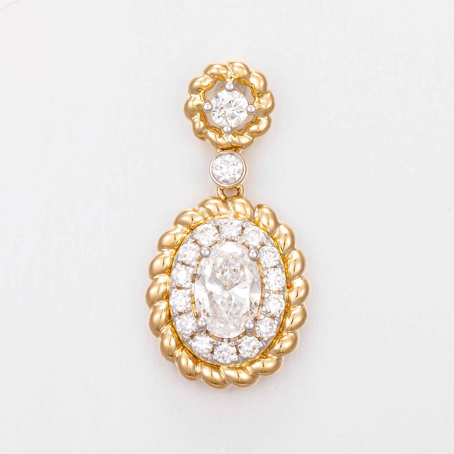 14K Lab Grown Diamond Pendant