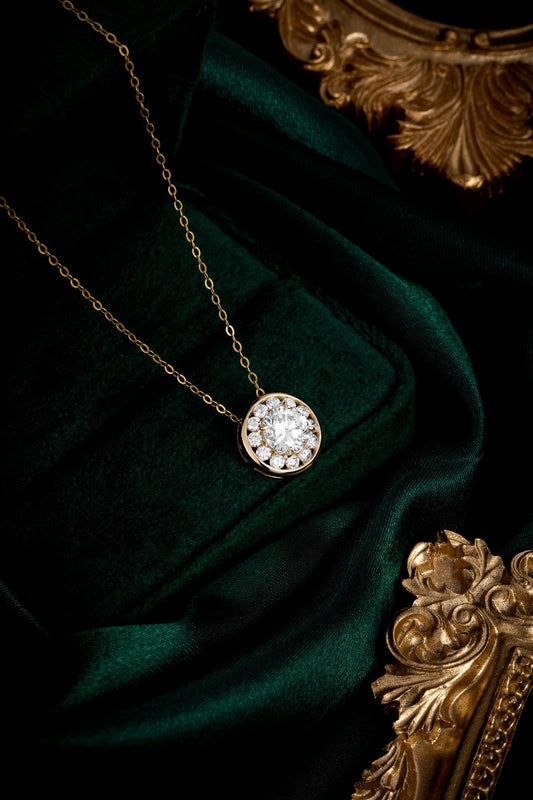 14K  Lab Grown Diamond Pendant
