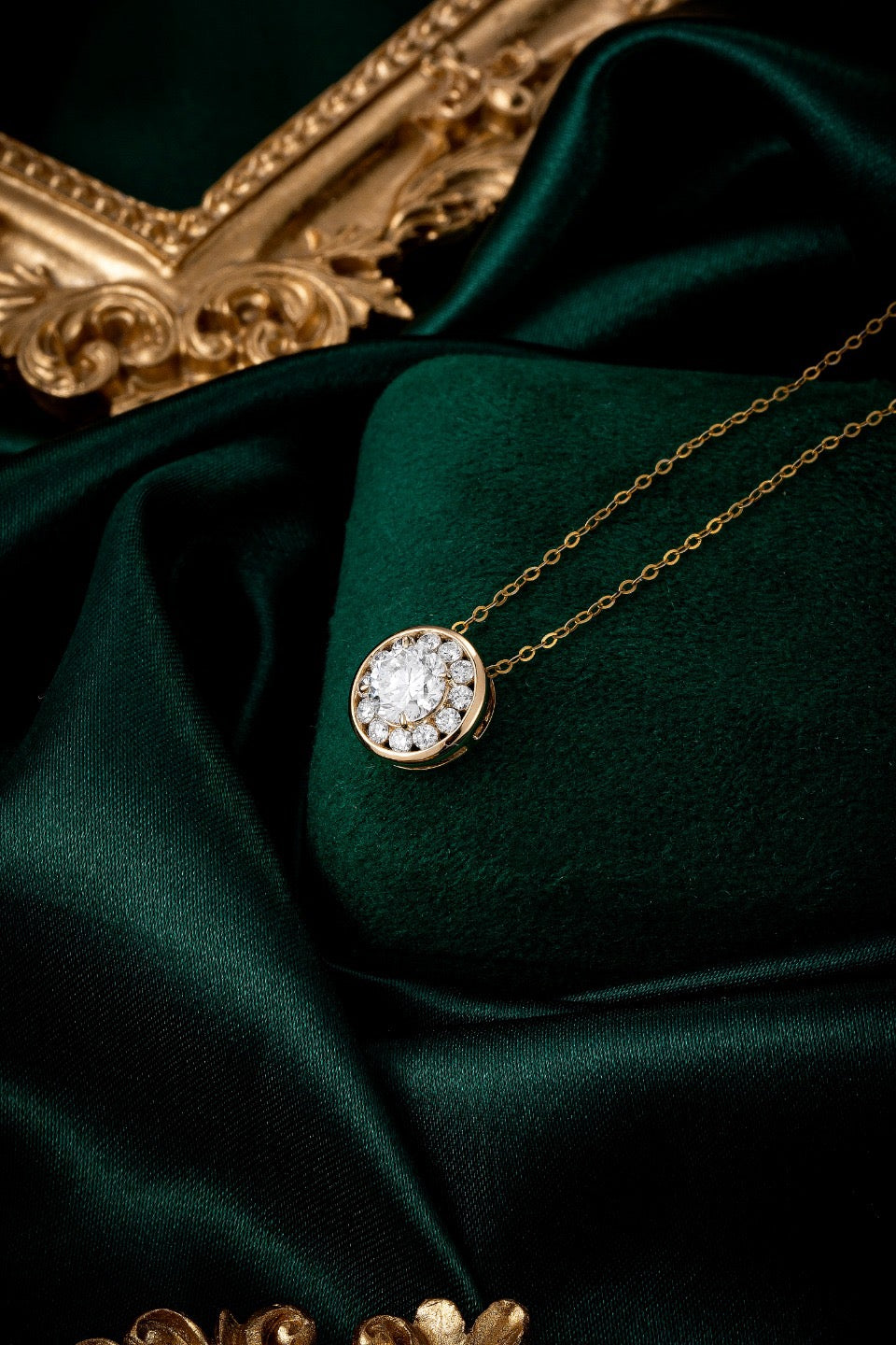14K  Lab Grown Diamond Pendant