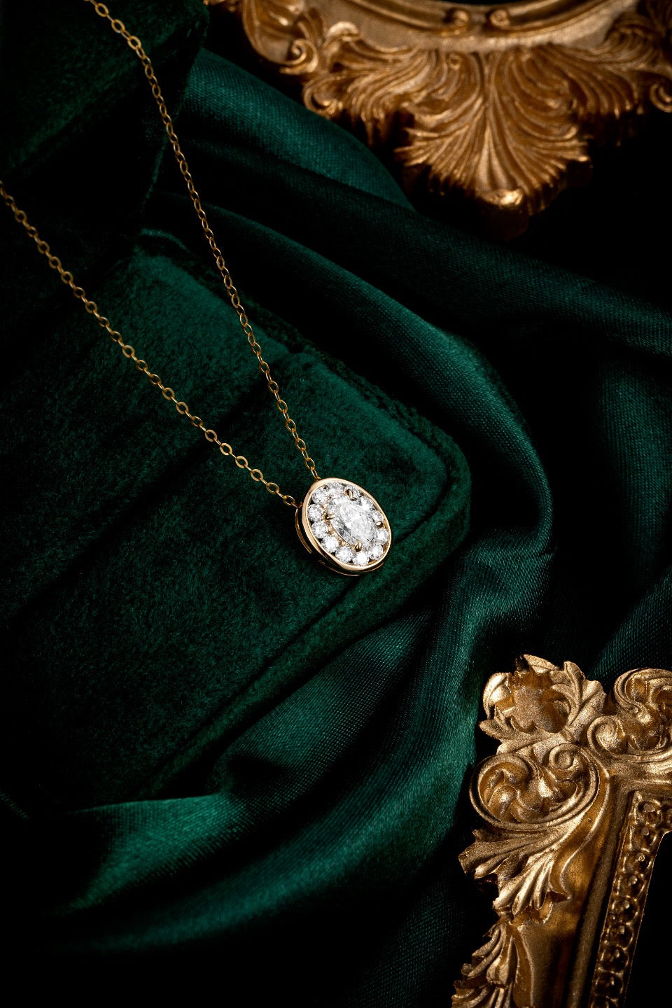 14K  Lab Grown Diamond Pendant