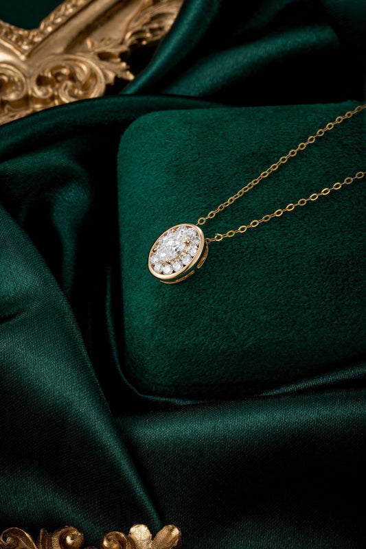 14K  Lab Grown Diamond Pendant