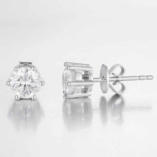 Burton Jewelry - 18K Lab Grown Diamond Earrings-0.5ct