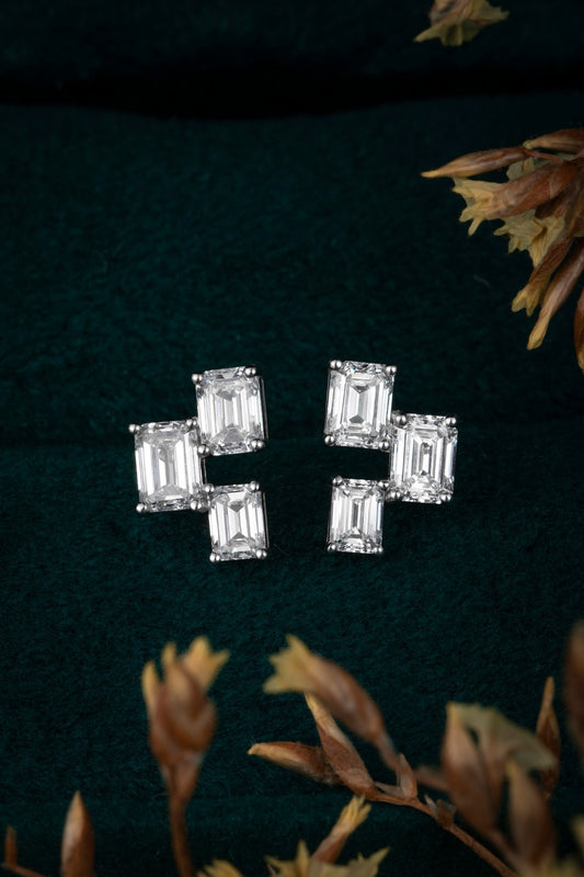 Burton Jewelry - Pt900 Lab Grown Diamond Earring