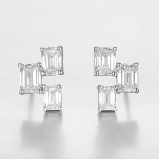 Burton Jewelry - Pt900 Lab Grown Diamond Earring
