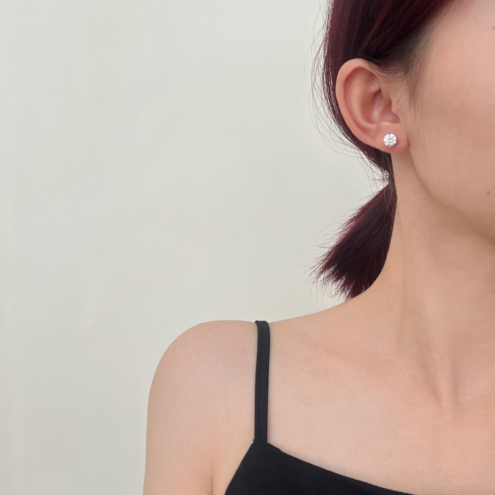 Burton Jewelry - S925 Silver Lab Grown Diamond Earrings