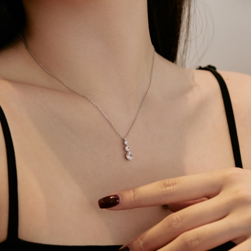 Burton Jewelry - S925 Silver Lab Grown Diamond Necklace