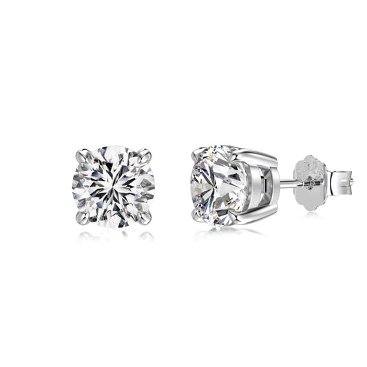 Burton Jewelry - S925 Silver Lab Grown Diamond Earrings