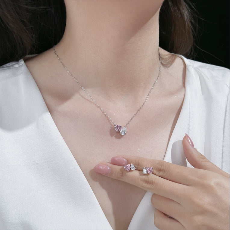 Burton Jewelry - S925 Silver Lab Grown Diamond Necklace