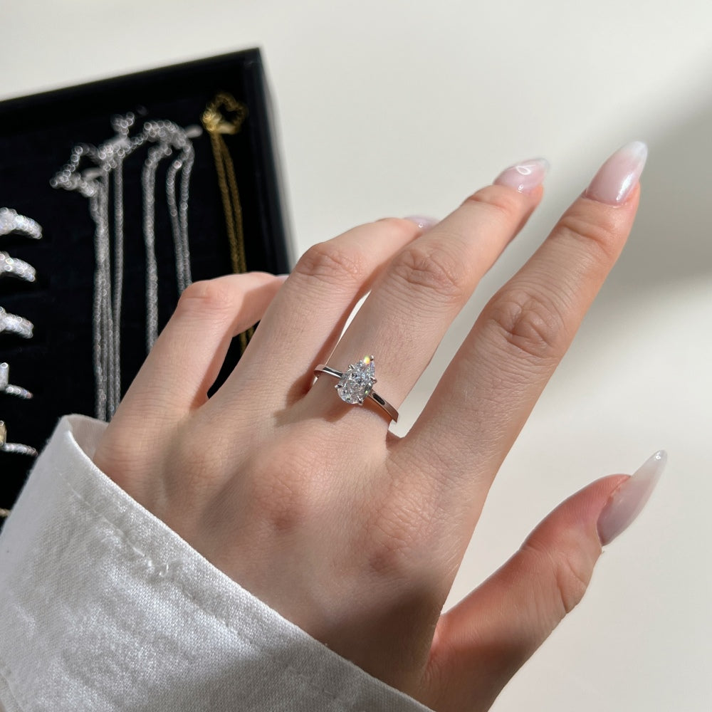 Burton Jewelry - S925 Silver Lab Grown Diamond Ring
