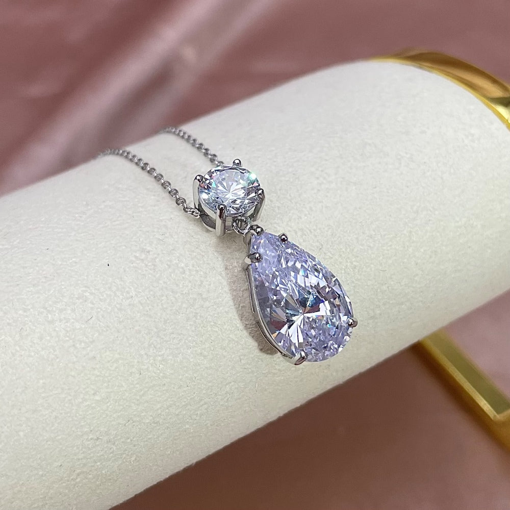 Burton Jewelry - S925 Silver Lab Grown Diamond Necklace