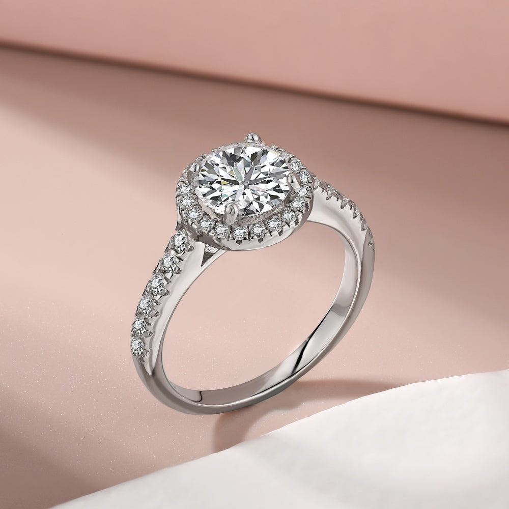 Burton Jewelry - S925 Silver Lab Grown Diamond Ring