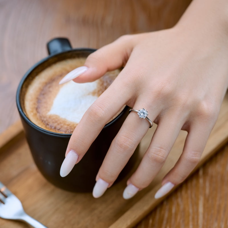 Burton Jewelry - S925 Silver Lab Grown Diamond Ring