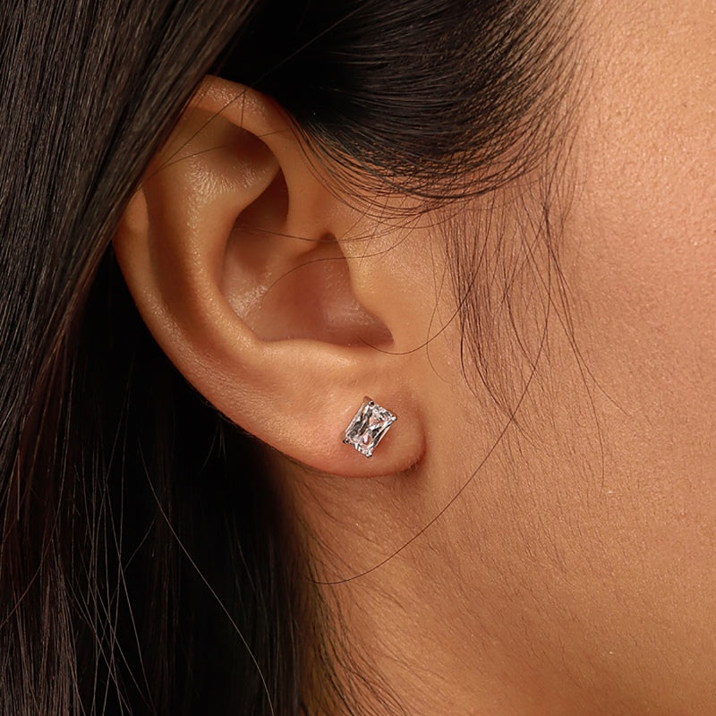 Burton Jewelry - S925 Silver Lab Grown Diamond Earrings