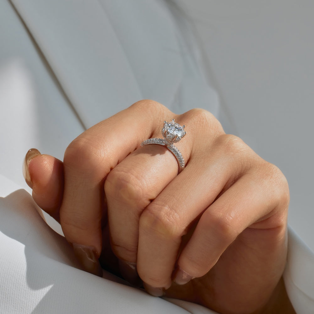 Burton Jewelry - S925 Silver Lab Grown Diamond Ring