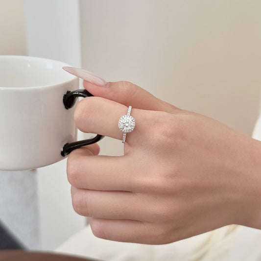 Burton Jewelry - S925 Silver Lab Grown Diamond Ring