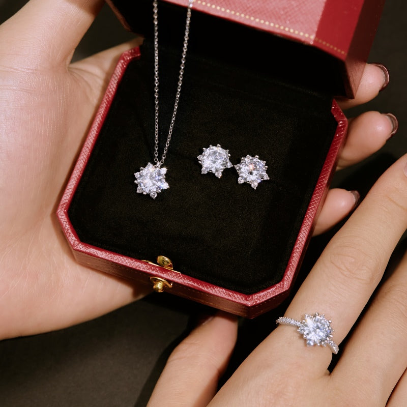 Burton Jewelry - S925 Silver Lab Grown Diamond Necklace