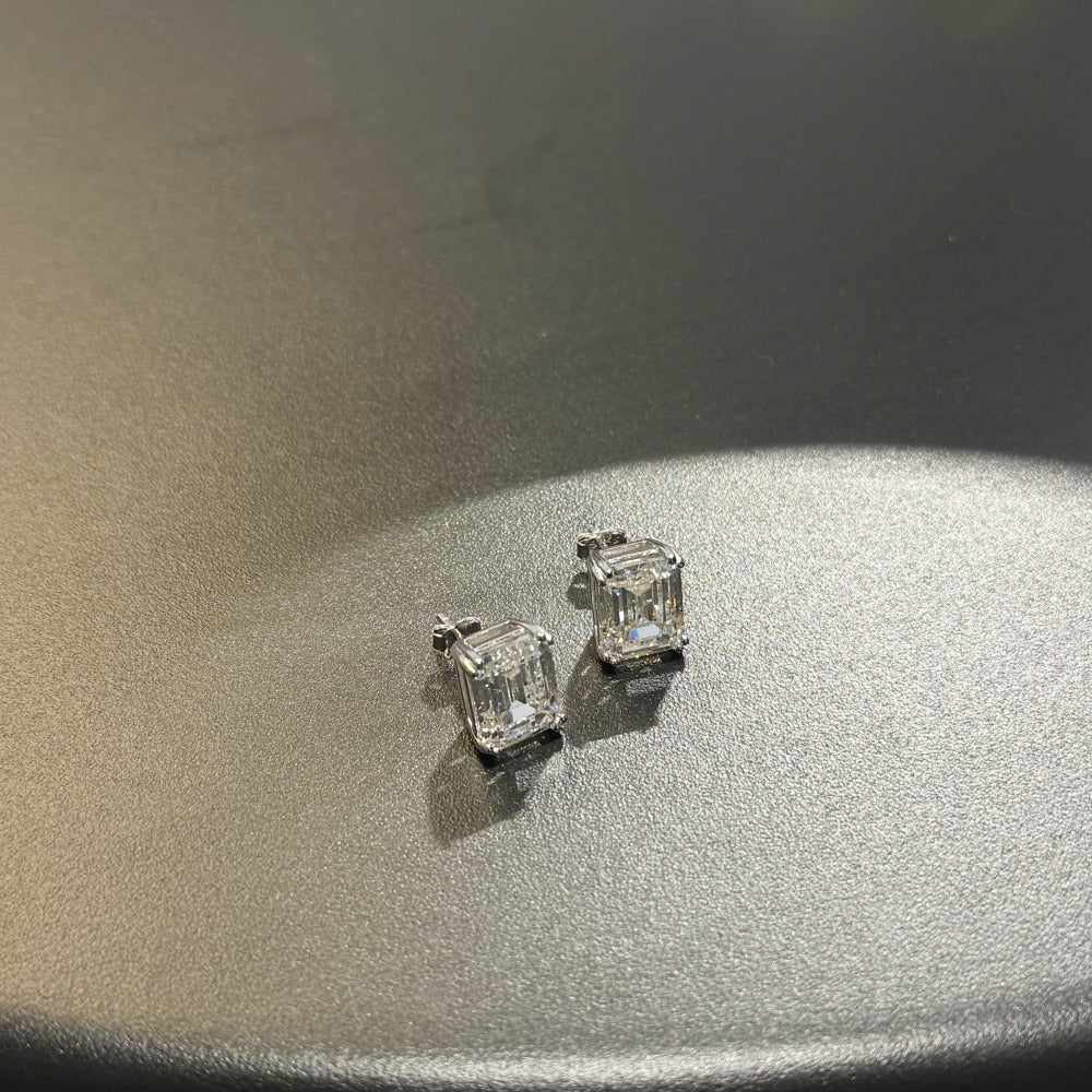 Burton Jewelry - S925 Silver Lab Grown Diamond Earrings